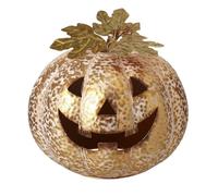 Heaven Sends Large Gold Metal Pumpkin Halloween Decoration
