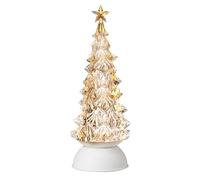Heaven Sends LED Light Up Rotating Christmas Tree with Star - 30cm Festive Tabletop Decoration