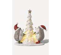 Heaven Sends Light Up Hedgehogs Around a Tree Ceramic Ornament Heaven Sends Multicolor
