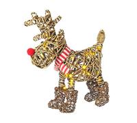 Heaven Sends Light Up Rattan Reindeer with Boots - 60 LED Christmas Decoration for Indoor & Outdoor Festive Displays 45cm