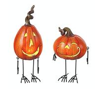 Heaven Sends Metal and Resin LED Pumpkins with Dangling Arms (Both)