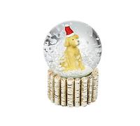 Heaven Sends Miniature Santa Dog Christmas Snowglobe