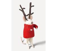 Heaven Sends Mouse with Antlers Felt Christmas Decoration - Red - 10.5 x 6 x 4 cm Heaven Sends Red 10.5 x 6 x 4 cm