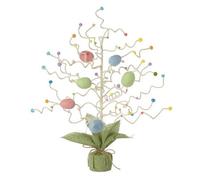 Heaven Sends Multicoloured Pastel Felt Egg Tree Easter Decoration With Bendy Twig Branches 30 X 30 X 50 Cm