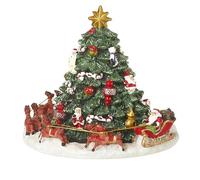 Heaven Sends Musical Revolving Santa Sleigh & Tree 16 Centimetre