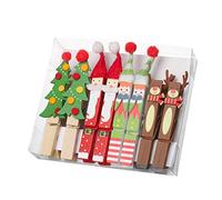 Heaven Sends Pack of 8 Christmas Card Character Pegs (12cm)