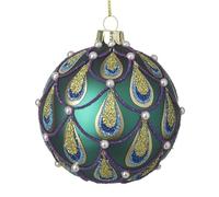 Heaven Sends Peacock Pearl Design Christmas Bauble