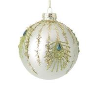 Heaven Sends Pearl Glass Bauble & Gold Peacock Wedding Ornament