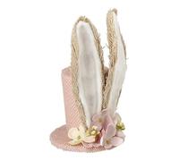 Heaven Sends Rabbit Ears Hat Decoration, Multi Coloured, 16cm, Easter Spring Floral Design