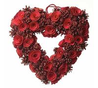 Heaven Sends Red Glitter Pine Cone Christmas Wreath