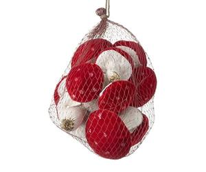 Heaven Sends Red Toadstool Autumnal Decorations, Velvet Mushroom Ornaments with Spotty Pattern, 10 x 8 cm, Halloween Theme