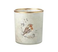 Heaven Sends Robin Tealight Holder - Small 8cm x 7cm x 7cm - Christmas Decoration Robin Themed Décor Candle Holder T-Light Holder Autumnal Decoration Perfect for Home Kitchen Living Room Tabletop