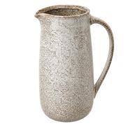 Heaven Sends Rustic Speckled Ceramic Jug, Cream Brown Decorative Pitcher | Rustic ceramic jug with a cream and brown speckled finish, tall profile, pouring spout and large curved handle.