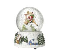 Heaven Sends Santa on Reindeer Musical Christmas Snow Globe