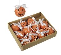 Heaven Sends Set of 12 Pumpkin Bells Hanging Halloween Decoration