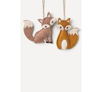 Heaven Sends Set of 2 Felt Fox Autumn Hanging Ornaments Woodland Decorations Heaven Sends Multicolor