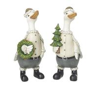 Heaven Sends Set of 2 Festive Christmas Ducks Ornaments, 10x13x21cm