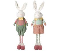Heaven Sends Set of 2 Large Mr and Mrs Easter Bunny Decorations with Extendable Legs