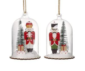 Heaven Sends Set of 2 Nutcracker Christmas Tree Ornaments, Plastic & Resin, 10 x 7 cm, Vibrant Festive, Christmas