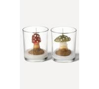 Heaven Sends Set of 2 Toadstool Autumnal Glass Candles | Size: 2 Pack Heaven Sends Multicolor 2 Pack