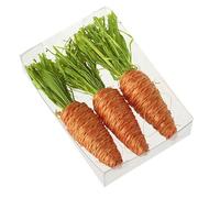 Heaven Sends Set of 3 Wicker Easter Carrots - Rustic Decorative Spring Ornaments for Easter Displays, Baskets & Table Décor