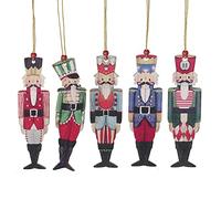 Heaven Sends Set of 5 Traditional Nutcracker Christmas Tree Decorations