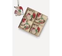 Heaven Sends Set of 8 wooden festive mice Christmas tree decorations | Size: 8 Pack Heaven Sends Multicolor 8 Pack