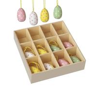 Heaven Sends Set of Polka Dot Wooden Easter Egg Decorations