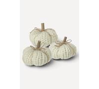 Heaven Sends Set of three knitted cream pumpkin decorations - wool, set of 3 | Size: 3 Pack Heaven Sends Cream 3 Pack