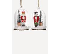 Heaven Sends Set of Two Nutcracker Dome Christmas Tree Decorations | Size: 2 Pack Heaven Sends Multicolor 2 Pack