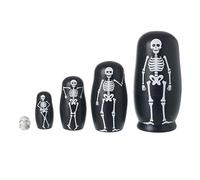 Heaven Sends Skeleton and Skull Russian Dolls - Halloween Decoration Skeleton Themed Décor - Skull Decoration - Perfect for Home, Kitchen, Living Room, Tabletop