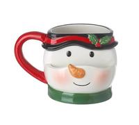 Heaven Sends - Snowman Mug with Buscuit Holder - Festive Ceramic Christmas Mug - 15 x 11.5 x 9.7 cm