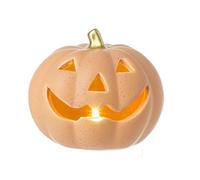 Heaven Sends Speckled Paint Ceramic Light Up Pumpkin Halloween Decoration