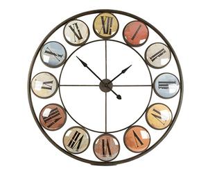 Heaven Sends Very Large Iron Clock Rustic Design Round Numbers Open Dial