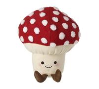Heaven Sends Weighted Toadstool Plush Home Decoration | Door Stop, Novelty Decor, Embroidered Face, Red & White Spotted, Weighted Base