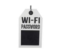 Heaven Sends White And Black Hanging Wi Fi Password Chalkboard With Ribbon Hanger 25 X 15 X 1 Cm