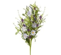 Heaven Sends White And Purple Floral Artificial Stem Decoration 52 X 12 Cm - Indoor Decorative Flower Stem