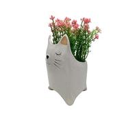 Heaven Sends White Ceramic 15cm Cat Shaped Plant Pot