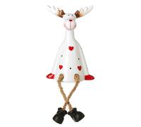 Heaven Sends White Deer With Hearts & Dangly Legs