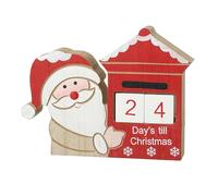 Heaven Sends Wooden Christmas Countdown Calendar - Santa Postbox Design - Red - 15cm x 11cm - Festive Advent Decoration - Gift Idea For Christmas - Christmas Advent Calendar