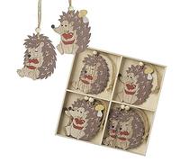 Heaven Sends Wooden Hedgehog Christmas Tree Decorations