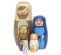 Heaven Sends Wooden Nativity Russian Dolls Set (15cm)