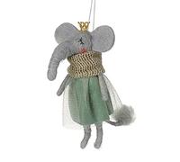 Heaven Sends Wool Elephant In Dress Christmas Tree Decoration