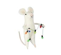 Heaven Sends Wool Mouse With Christmas Light Garland Xmas Decoration