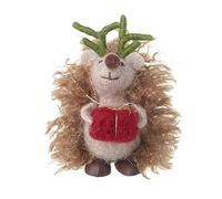 Heaven Sends Woollen Hedgehog in Antlers Novelty Christmas Decoration