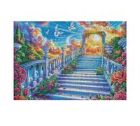 Heaven Stairway Golden Gate 300 Piece Jigsaw Puzzle for Adults Teens Art Studio Decor Creative Challenge Vibrant Colours Great Gift for Artists 300 PCS