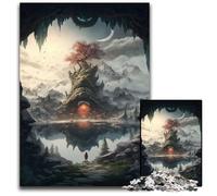 Heaven Tree of Life 1000Pc Adults Jigsaw Puzzle cardboard Jigsaw Puzzles Fun at Home Activities, Birthday Present, Travel Gifts 26X38CM/10.23x14.96inch