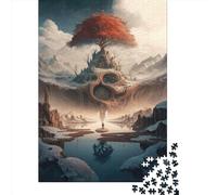 Heaven Tree Of Life 7 Puzzle for Adults And Teenagers 1000 Pieces Paper Puzzles for Adults Puzzles for Teenagers Age 12 Years Up 1000pcs (38x26cm)