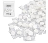 heavenlife 100 Pcs Compressed Towel, Portable Coin Cotton Face Towel, Disposable Compressed Towel Mini Coin, Disposable Face Cloths Travel for Home, Outdoor Sports, Hiking 20 * 22cm, Blanc