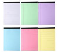 heavenlife 6 Pack Coloured Legal Pads, Writing Note Pads A4 Lined, Lined Paper Wide Ruled, 50 Sheets/Pad Notebook for School, College, Office, Business, 8.5" x 11.65"